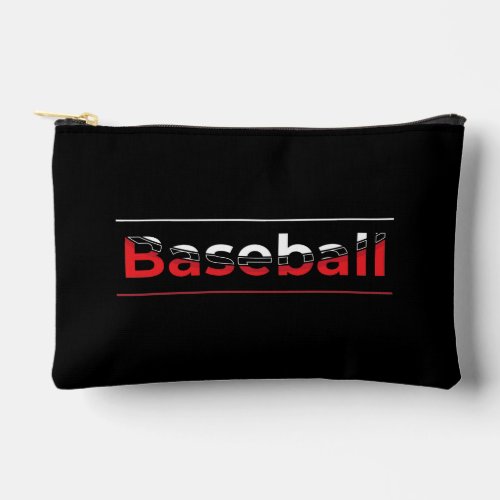 Baseball _ Minimalist Art Geometric Arch Accessory Pouch