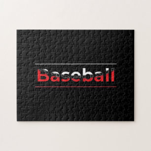 Baseball - Minimalist Art Geometric Arch Jigsaw Puzzle