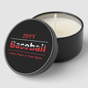 Baseball - Minimalist Art Geometric Arch Mini Candle Favors