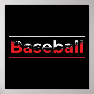 Baseball - Minimalist Art Geometric Arch Poster