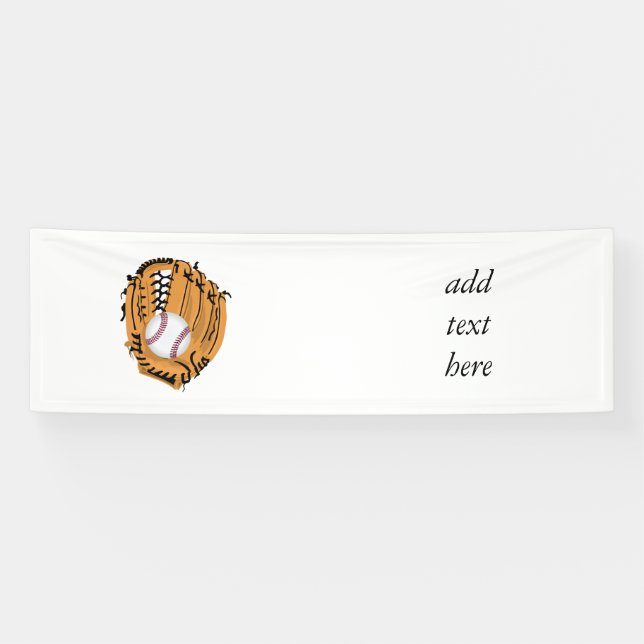 Baseball Mitt and Ball Banner (Horizontal)