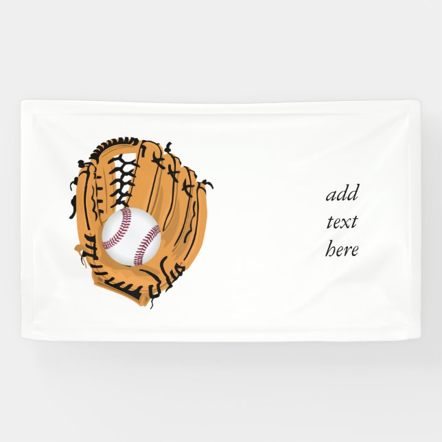 Baseball Mitt and Ball Banner (Horizontal)