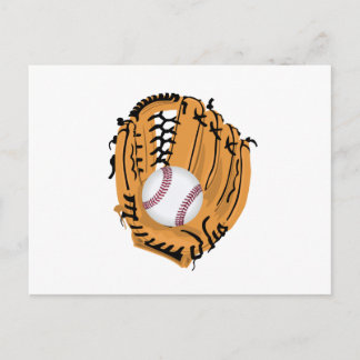 Baseball Mitt and Ball Postcard