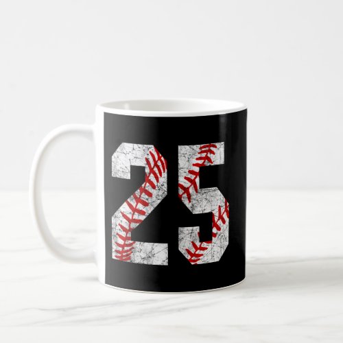 Baseball Mom 25 Jersey Baseball Favorite Player Coffee Mug
