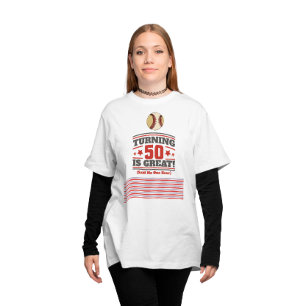 Baseball mom 50th Birthday T-Shirt