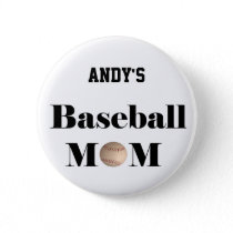 baseball mom badge button
