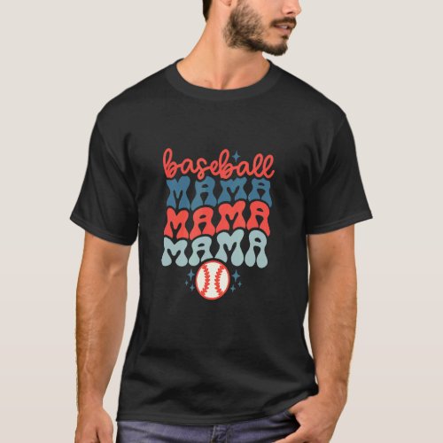 Baseball Mom Baseball Mama Womens Softball Ball S T_Shirt