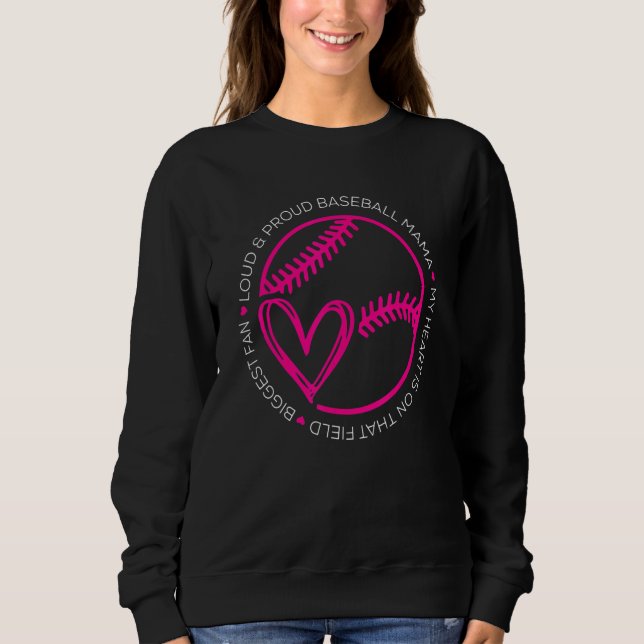 Baseball Mom Baseball Player Baseball Mother 2 Sweatshirt (Front)
