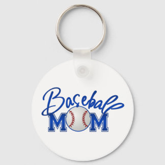 Baseball MOM blue Keychain