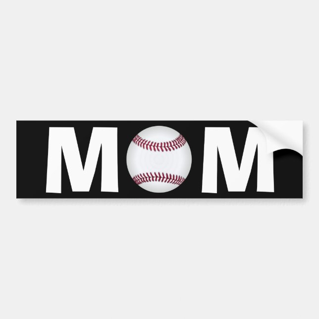 Baseball Mom Bumper Sticker (Front)