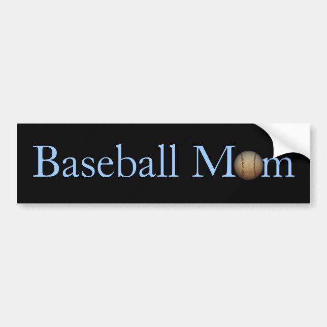 Baseball Mom Bumper Sticker (Front)
