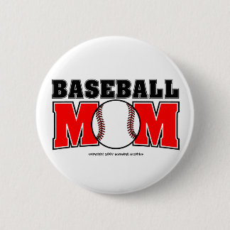 Baseball Mom Button