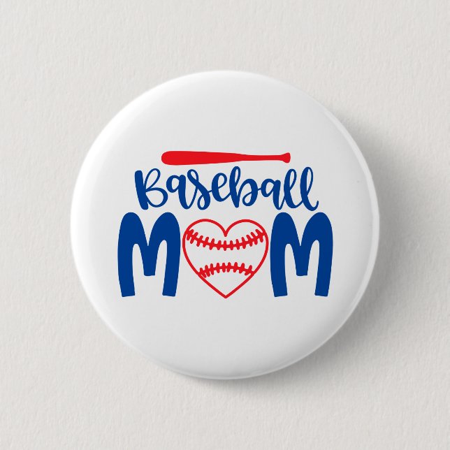 baseball mom button (Front)