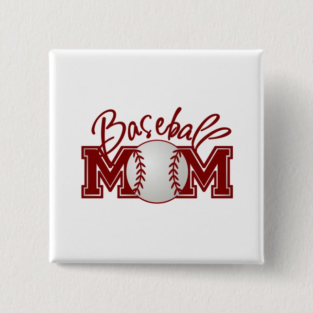 Baseball MOM Button (Front)