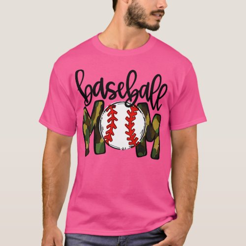 Baseball Mom Camouflage T_Shirt