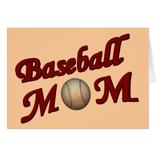 Baseball Mom Card (Front Horizontal)