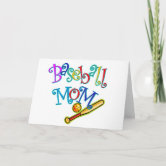 Baseball with flag of America Happy Mother's Day Holiday Card