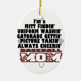 Baseball Mom Ceramic Ornament
