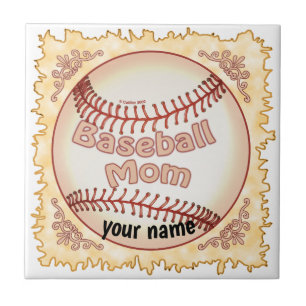 Baseball Mom Ceramic Tile