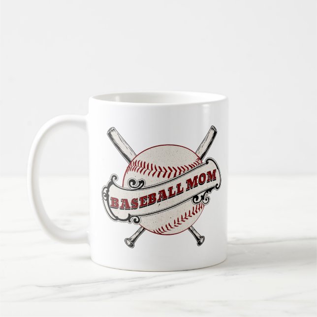 Baseball Mom Coffee Mug (Left)
