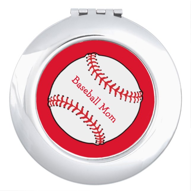 Baseball Mom Compact Mirror (Front)