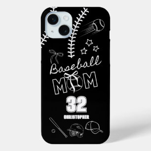 Baseball Mom Coquette Bow iPhone 15 Plus Case