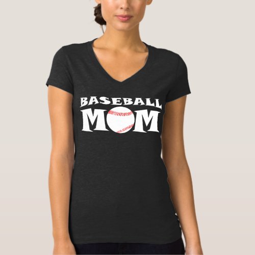 Baseball Mom Custom Player Name and Number T_Shirt