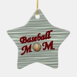 Baseball Mom Cute Customizable Ornament