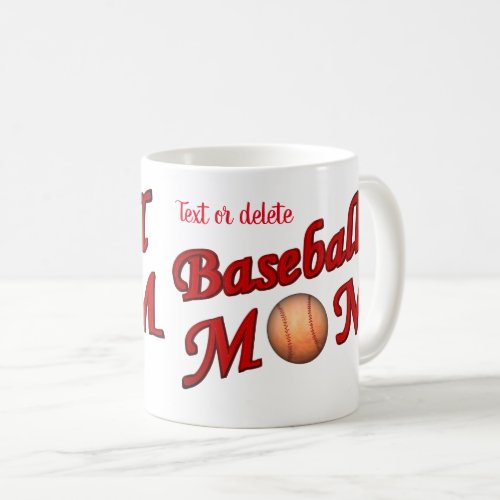Baseball Mom Cute Personalized  Coffee Mug