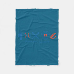 Baseball Mom Cute Softball Mama Artwork Fleece Blanket