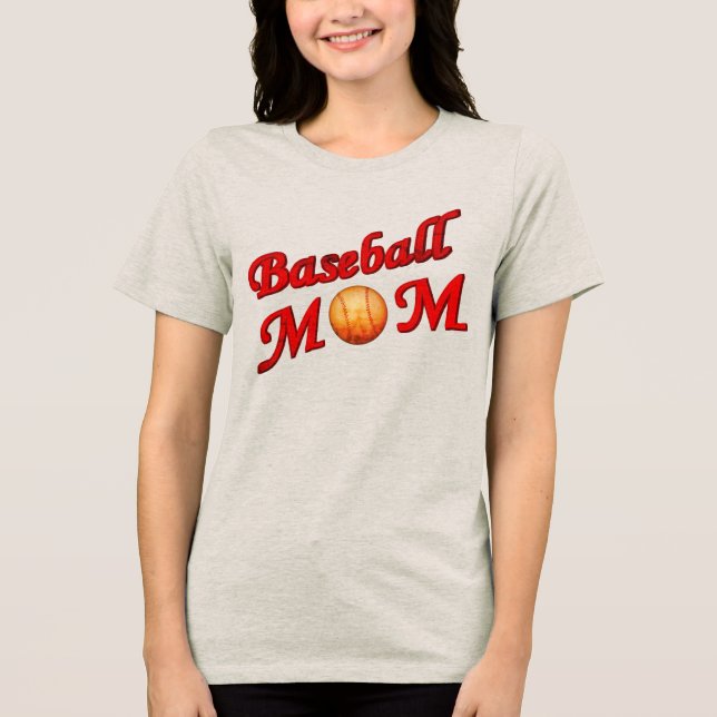 Baseball Mom Cute  Tri-Blend Shirt (Front)