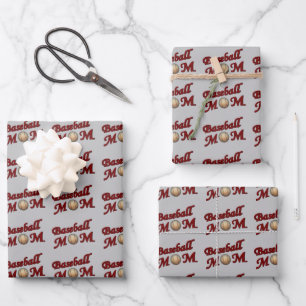 Baseball Mom Cute  Wrapping Paper Sheets