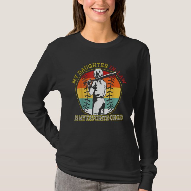 Baseball Mom Dad My Daughter In Law Is My Favorite T-Shirt (Front)