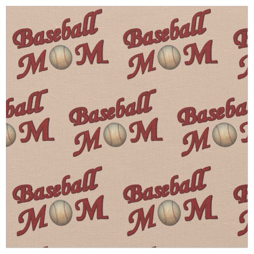 Baseball Mom Design Pattern Fabric