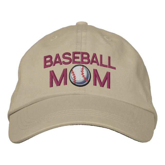 Baseball Mom Embroidered Baseball Hat (Front)