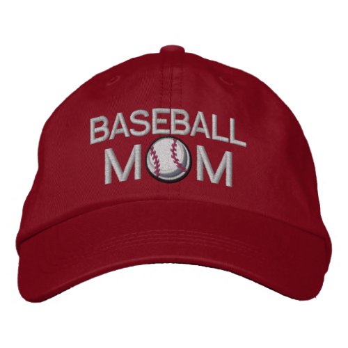 Baseball Mom Embroidered Baseball Hat