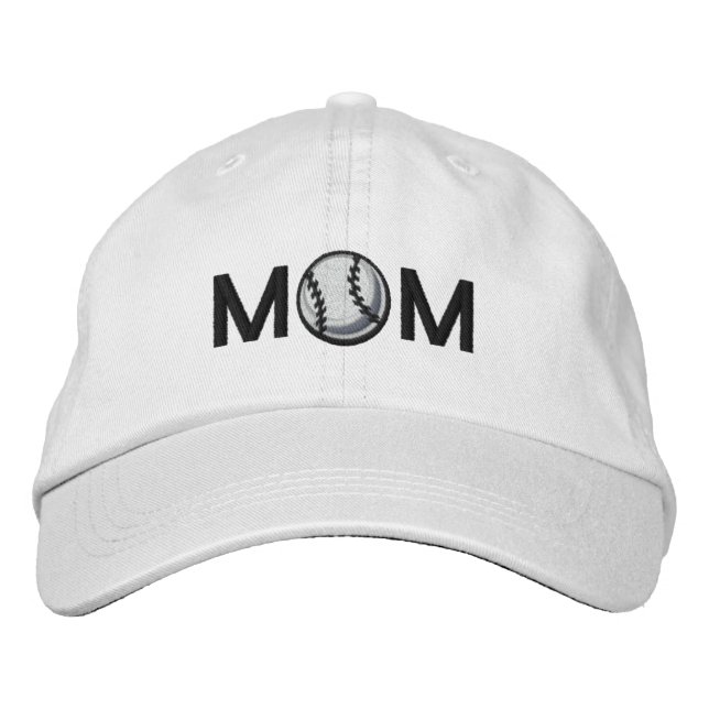 Baseball Mom Embroidered Baseball Hat (Front)