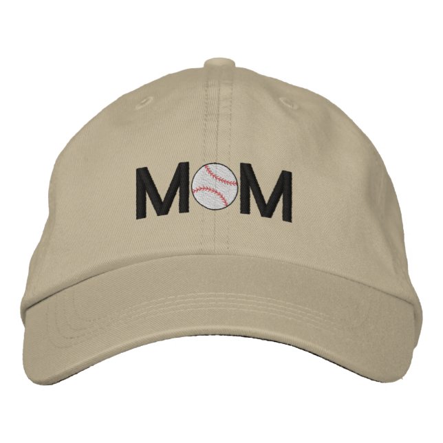 Baseball Mom Embroidered Hat (Front)