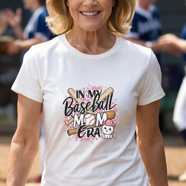 Baseball Mom Era Cat Lover  T-Shirt (Baseball Mom Era Cat Lover T-Shirt - Perfect for Proud Baseball Moms)