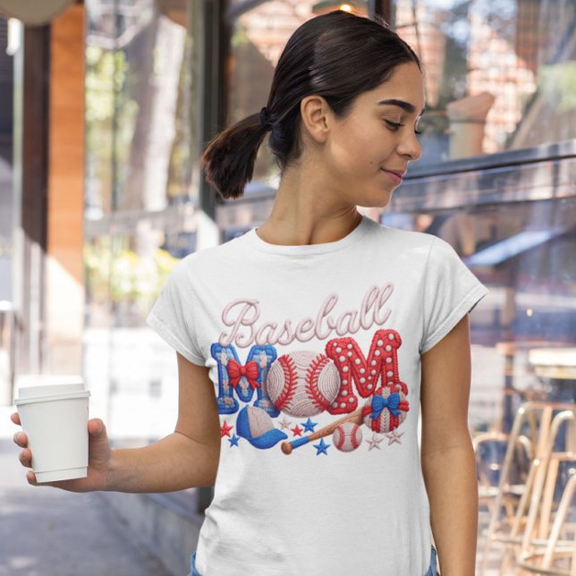 Baseball Mom Faux Yarn Style  Tri-Blend Shirt (Creator Uploaded)