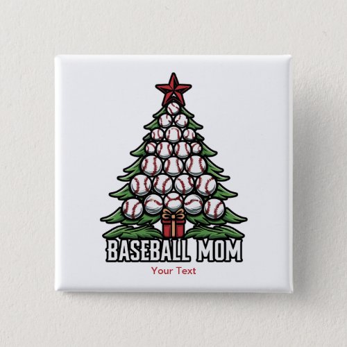 Baseball Mom For Christmas Button
