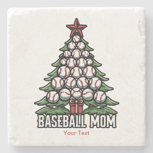 Baseball Mom For Christmas Stone Coaster