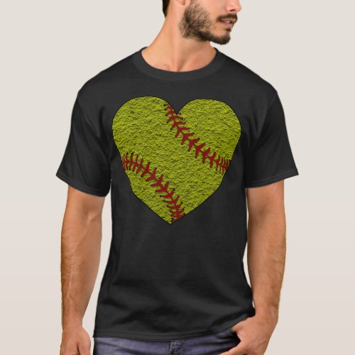 Baseball Mom Gift Softball Heart Baseball Player L T_Shirt