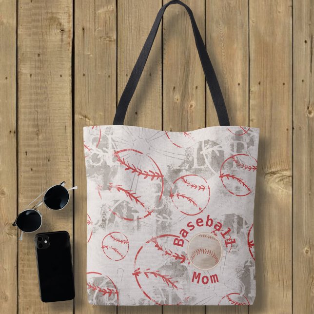 Baseball Mom Grunge Print Bag (Creator Uploaded)