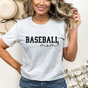 Baseball Mom Heart T-Shirt