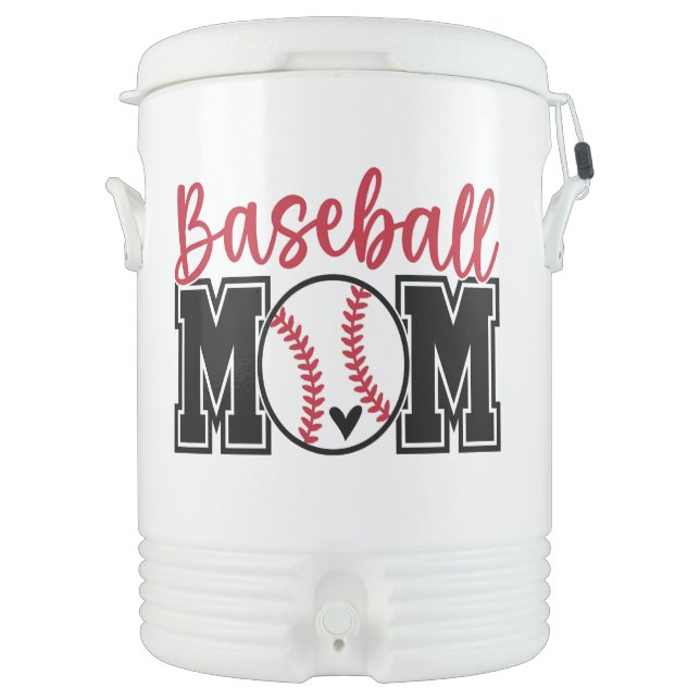 Baseball Mom Igloo Half Gallon Beverage Cooler (Front)