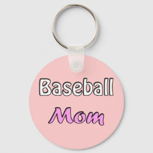 Baseball  Mom Keychain