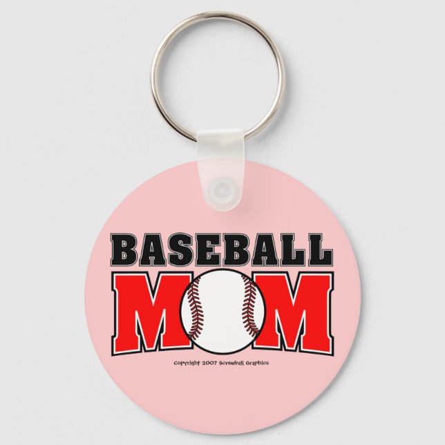 Baseball Mom Keychain (Front)