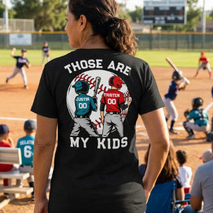 Baseball Mom Kids Boys Children Personalized  Tri-Blend Shirt
