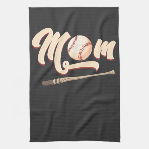 Baseball Mom Kitchen Towel